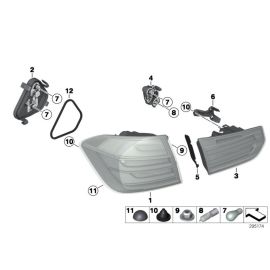 BMW Original Rücklicht Lampenfassung links, 63 21 7 313 043