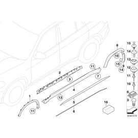 Genuine Left Passenger Side NS Paintwork Protection Film 51 77 7 326 519