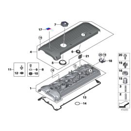 BMW Original Zylinderkopfdeckel Ölfüllstutzen Dichtung 11 12 7 832 157