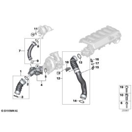 Genuine Intake Manifold Charge Air Line 11 61 7 799 873