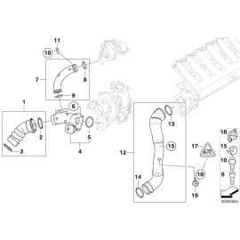 Genuine Intake Manifold Charge Air Line 11 61 7 812 274