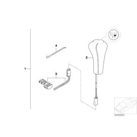 Echter beleuchteter Lederschaltknauf 5-Gang M Sport BMW