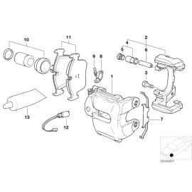 Генеральный болт M12 x 1.5 x 41 ZNS3 BMW 34 11 6 767 217 оригинал E46 3 серия кабриолет 1999 года