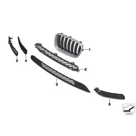 Genuine Front Left Grille 51 11 7 210 725