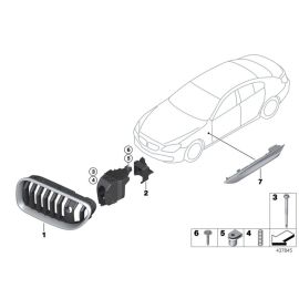 Genuine Front Left Grille 51 13 8 057 213