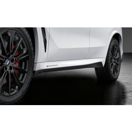 Оригинальная накладка M Performance на боковины в Фrozen Black 51 14 2 456 384 для BMW X5 G05, оригинал BMW.