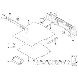 Echter BMW Kofferraumbodenverkleidungspolster 50mm Höhe