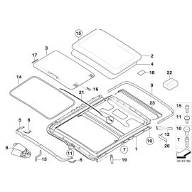 Инструмент экстренного освобождения для люка BMW E46 54 12 7 199 322 оригинал