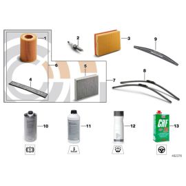 Echter BMW Fensterwischerblatt-Satz 2-teilig 61 61 0 077 821