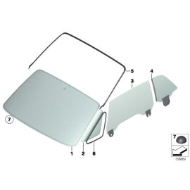 Genuine Rolls Royce Part Side window, front left For Rolls Royce Phantom Drophead Coupe Part Number: 51 33 7174611