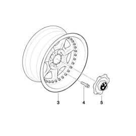 Genuine Alloy Wheel Centre Cover Hub Cap 36 13 1 182 309