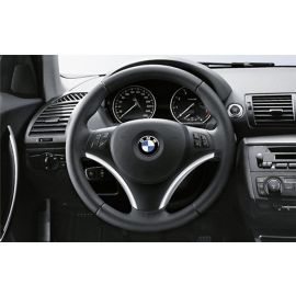 Genuine Sport Steering Wheel Cover Trim Black/Chrome 32 30 6 850 544