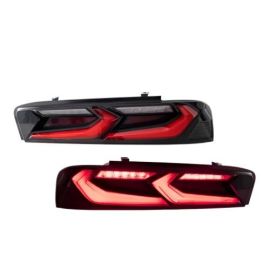 2014-2015 Chevy Camaro Velox LED Taillights Gloss BLK/ Red Lens