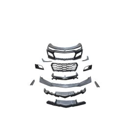 2016-2018 Chevy Camaro ZL1 1LE Track Package Front Bumper Conversion 11pcs Flat BLK