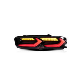 2019-2023 Chevy Camaro Velox Amber Sequential LED Taillights Gloss BLK/ Red Lens