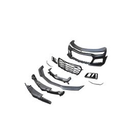 2019-2023 Chevy Camaro ZL1 Front Bumper Conversion 9pcs Flat BLK Non RS Headlights