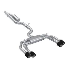 2022+ Audi S3 MBRP Stainless CAT Back Exhaust, Quad Carbon Fiber Tips, Active