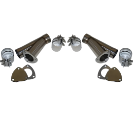 Granatelli 2.5 Edelstahl Auspuff Cutout Kit mit Clamp