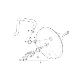 Оригинальный патрубок BMW, запчасть 34331164513, качественные тормозные компоненты, гарантия 2 года.