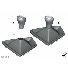 Genuine Gear Shift Knob Lever Plastic 6 Speed Black Gearshift 25 11 7 596 009