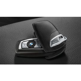 Genuine Key Holder Fob Leather Case/Cover Black