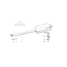 Echte BMW Auspuff-Montagesatz 18 21 0 146 028