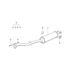 Echte Auspuffschalldämpfer-Montagesatz 18 21 0 146 066