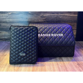 The set includes a black organizer with two compartments and a folder for documents RANGE ROVER.