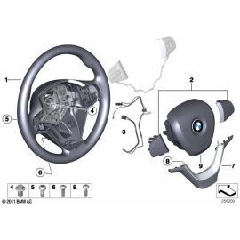 Гenuine Steering Wheel Decor Finishers Set BMW X3 2012 | Оригинальные отделки руля BMW