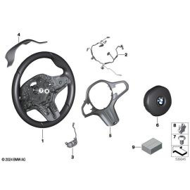 Оригинальная отделка руля BMW для моделей 5 серии (G30), номер детали 32 30 8 094 049, новый.