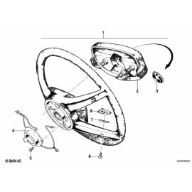 Genuine Steering Wheel Plaque Emblem Badge Logo Interior 32 33 1 117 279