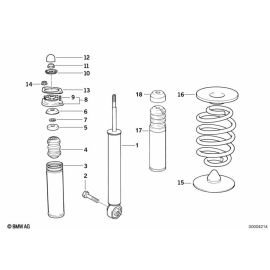 Genuine Rear Spring Strut Plate Support ZNFE SI Replacement 33 52 6 776 759