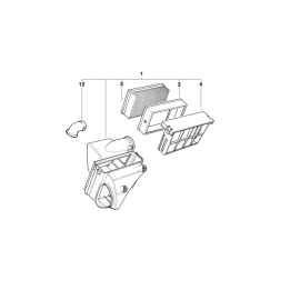 Genuine Air Intake Silencer Muffler 13 71 1 317 000