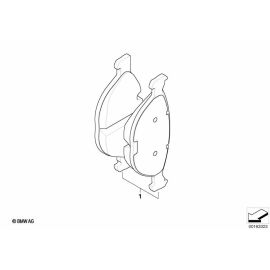 Настоящий комплект тормозных колодок для BMW 3 серии (E90), замена 34 11 2 283 764, оригинал BMW.