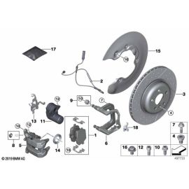Гenuine задние тормозные диски 345x24 для BMW 2 Series G42, оригинал, 34 20 8 856 161, новый.