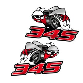 345 Super Scat Fender Badge