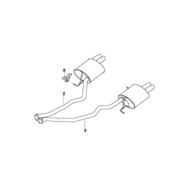 Гenuine задняя банка глушителя слева 18 10 7 500 494, оригинал BMW, новый, спортивный пакет.