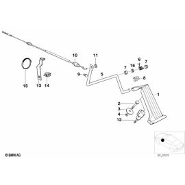 Genuine Accelerator Pedal Bowden Cable RHD Replacement Spare 35 41 1 164 636