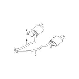 Гenuine задний глушитель BMW 18 10 1 440 263, оригинал, для левой стороны, новый, 2 года гарантии