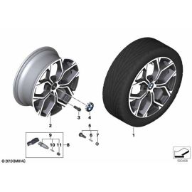 Genuine 18 Disc Wheel Rim Light Alloy Orbit Grey 7.5Jx18 ET:51 36 10 6 883 002