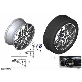 Гenuine 20 дюймовый легкосплавный диск BMW Ferric Grey M3 F80 36 11 2 287 500