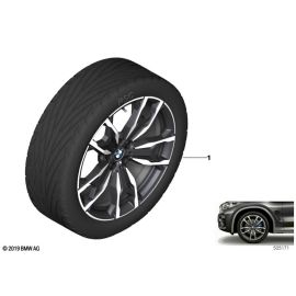 Genuine 20 RDC Wheel Tyre Set Summer Orbit Grey Double Spoke 36 11 2 473 105