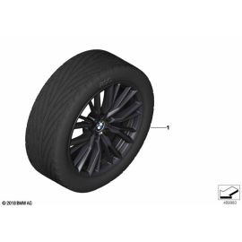 Genuine 18 RDC Wheel Tyre Set Summer Matt Black M Performance 36 11 5 A4F F91