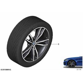 Genuine 19 RDC Wheel Tyre Set Summer Black R19 Double Spoke 36 11 5 A4F FB9