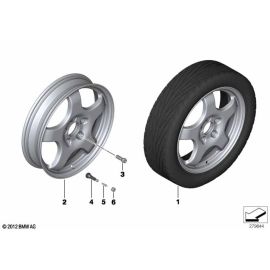 Genuine 17 Space Saver Wheel With Tyre 125/70R17 98M 36 11 5 A56 269