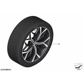 Genuine 22 RDC Wheel Tyre Set Summer Matt Black M Performance 36 11 5 A56 3A1