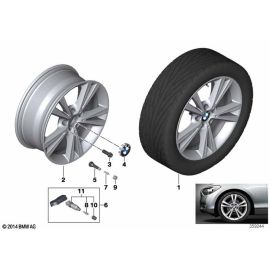 Genuine 18 Disc Wheel Light Alloy Reflex Silver 7.5Jx18 ET:45 36 11 6 796 212