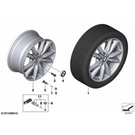 Genuine 18 Wheel Rim Disc Alloy Reflex Silver 8.5Jx18 ET:46 36 11 6 853 952