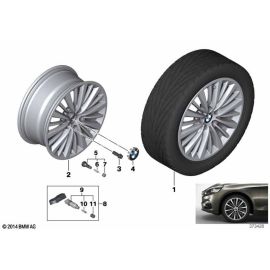 Genuine 17 Disc Wheel Rim Light Alloy Reflex Silver 7.5J ET:54 36 11 6 855 090