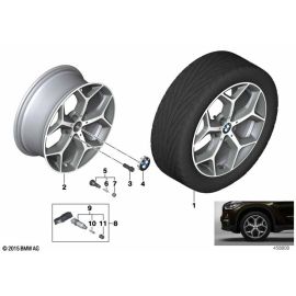 Genuine 18 Wheel Rim Disc Light Alloy Orbit Grey 7.5Jx18 ET:51 36 11 6 856 070